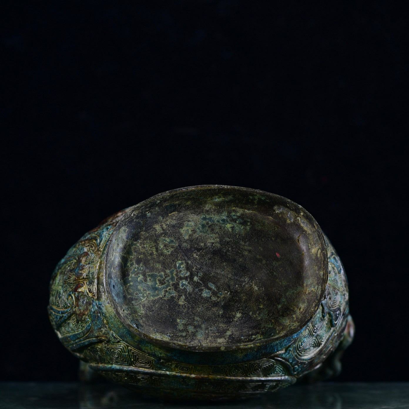 Chinese antique bronze horse teapot