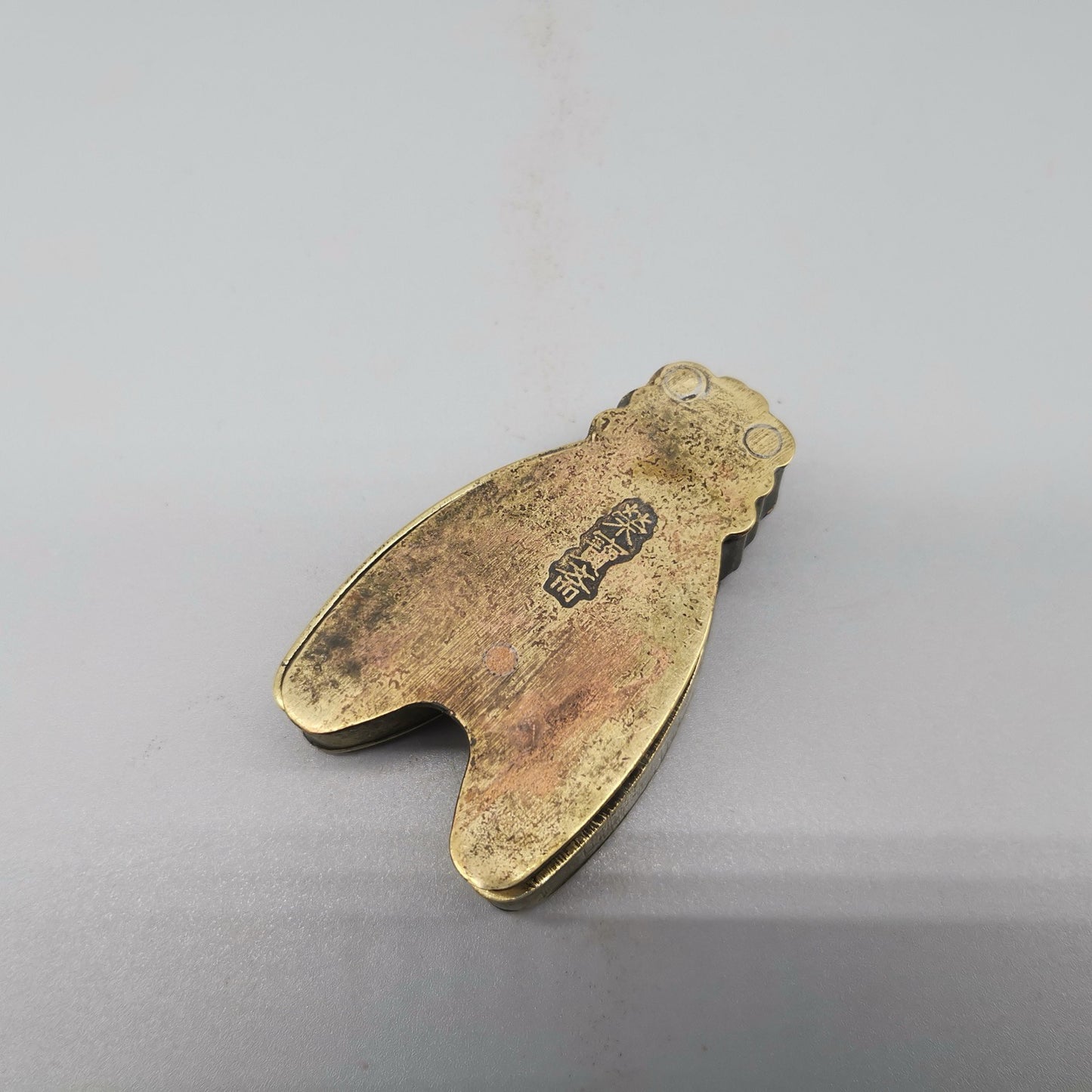 Chinese antique pure copper cicada