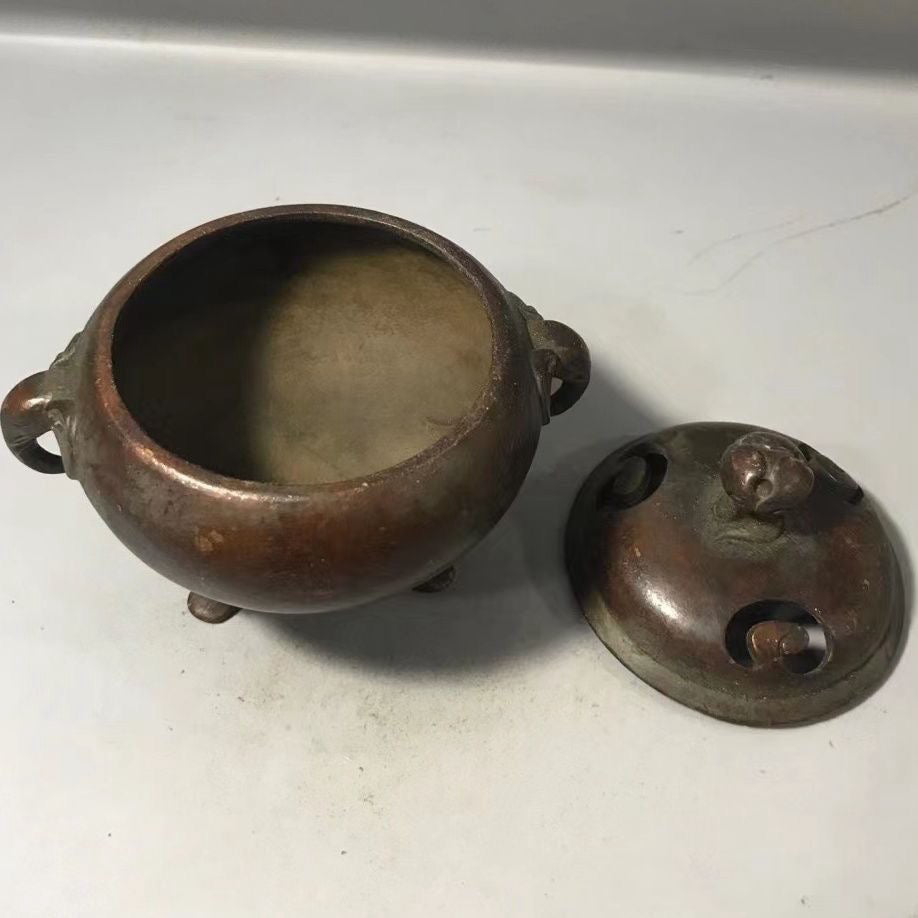 Chinese antique pure copper incense burner