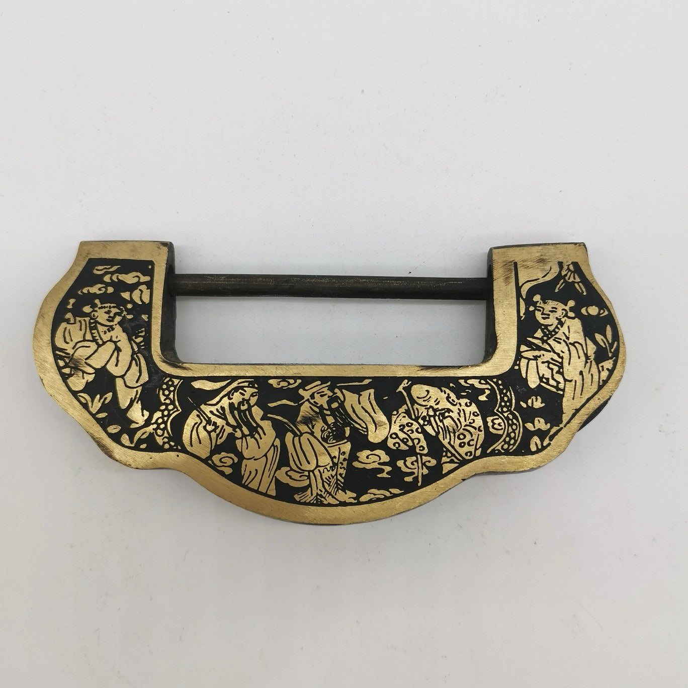 Chinese antique pure copper Ruyi lock