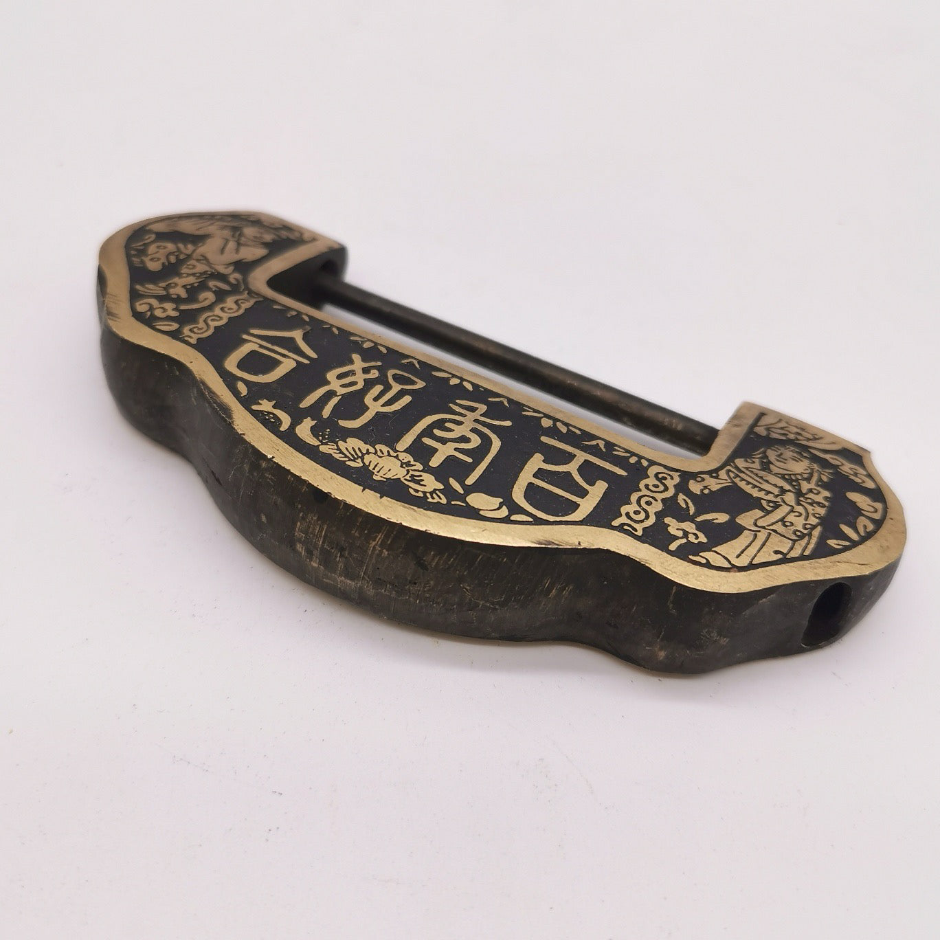 Chinese antique pure copper Ruyi lock