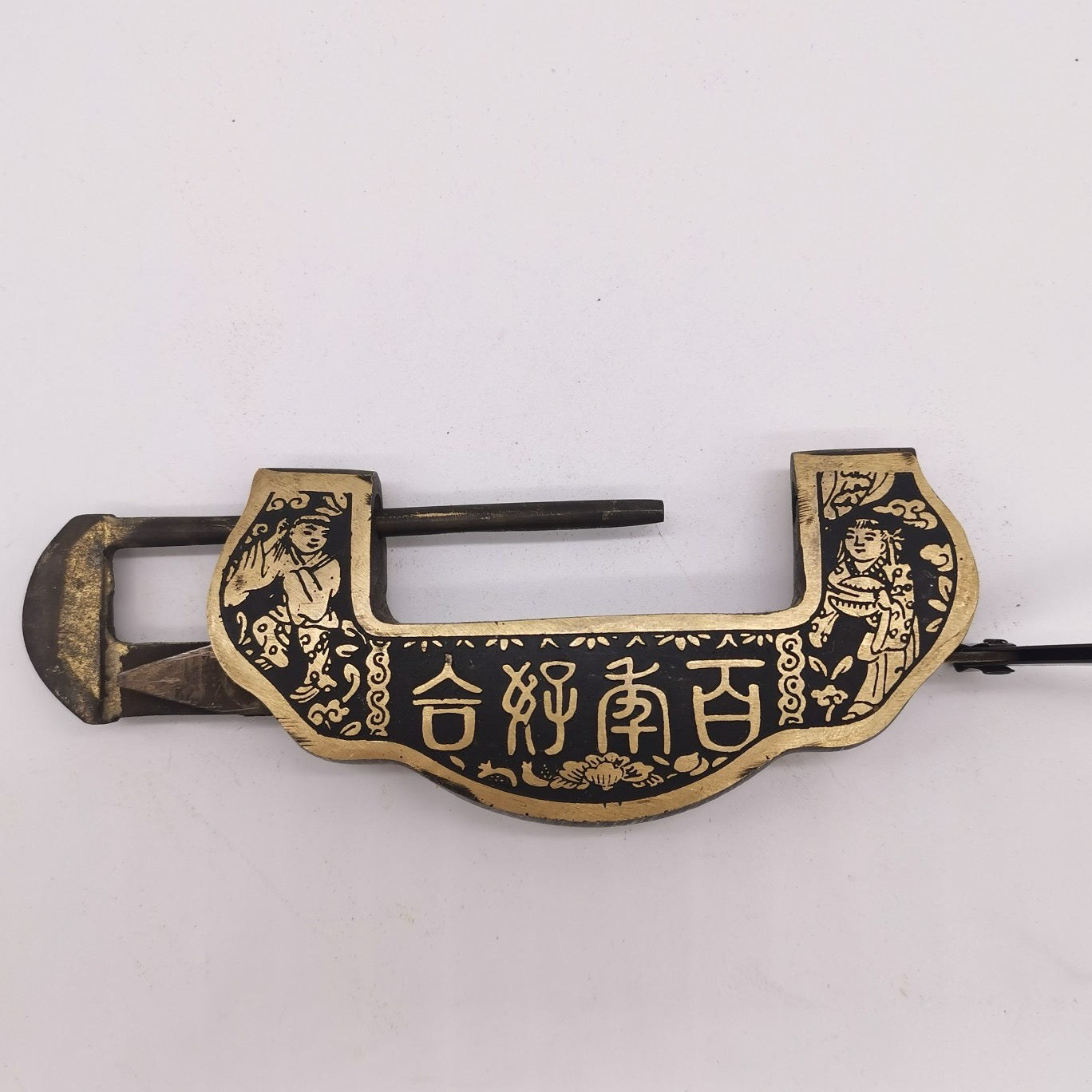 Chinese antique pure copper Ruyi lock