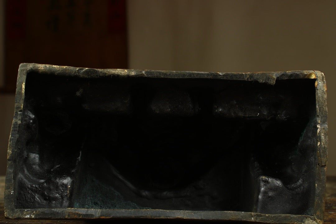 A Chinese antique bronze gilded handmade statue of an old Buddha