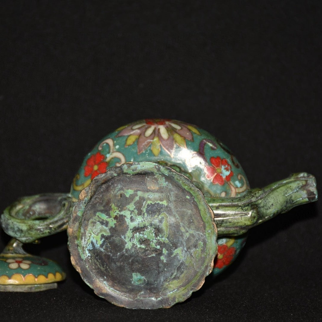 Pure copper cloisonne wine pot ornament