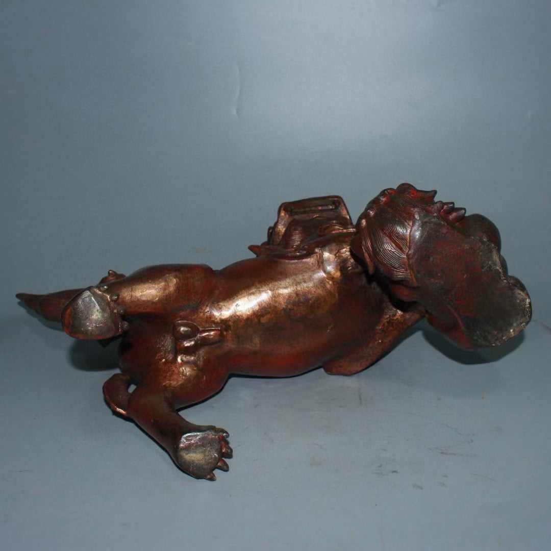 Pure copper lion embroidered ball beast ornament