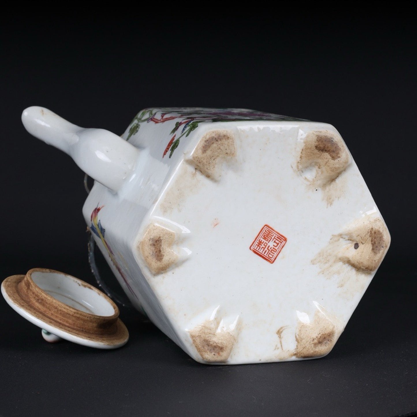 Pink Pastry Danhua Duozi Duofu Pattern Lifting Beam Pot
