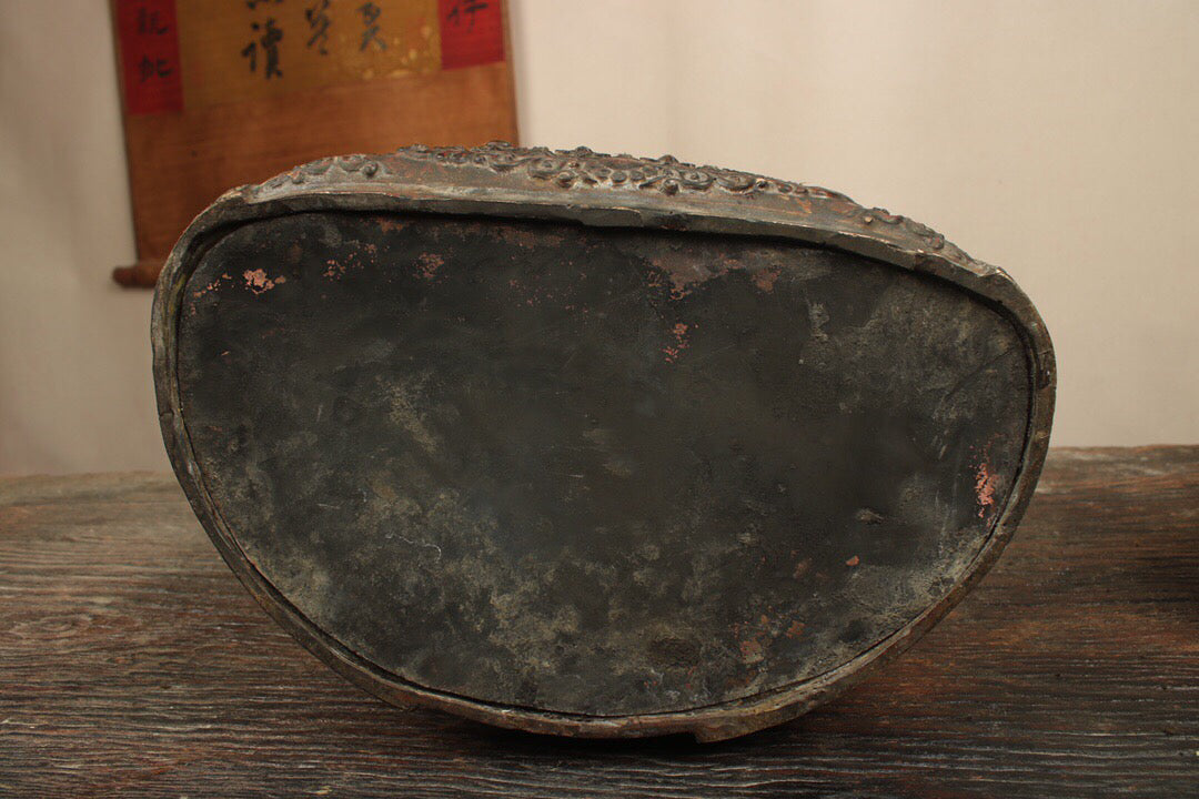 A set of Chinese antique pure copper statues of the Three Sages of the Kagyu sect