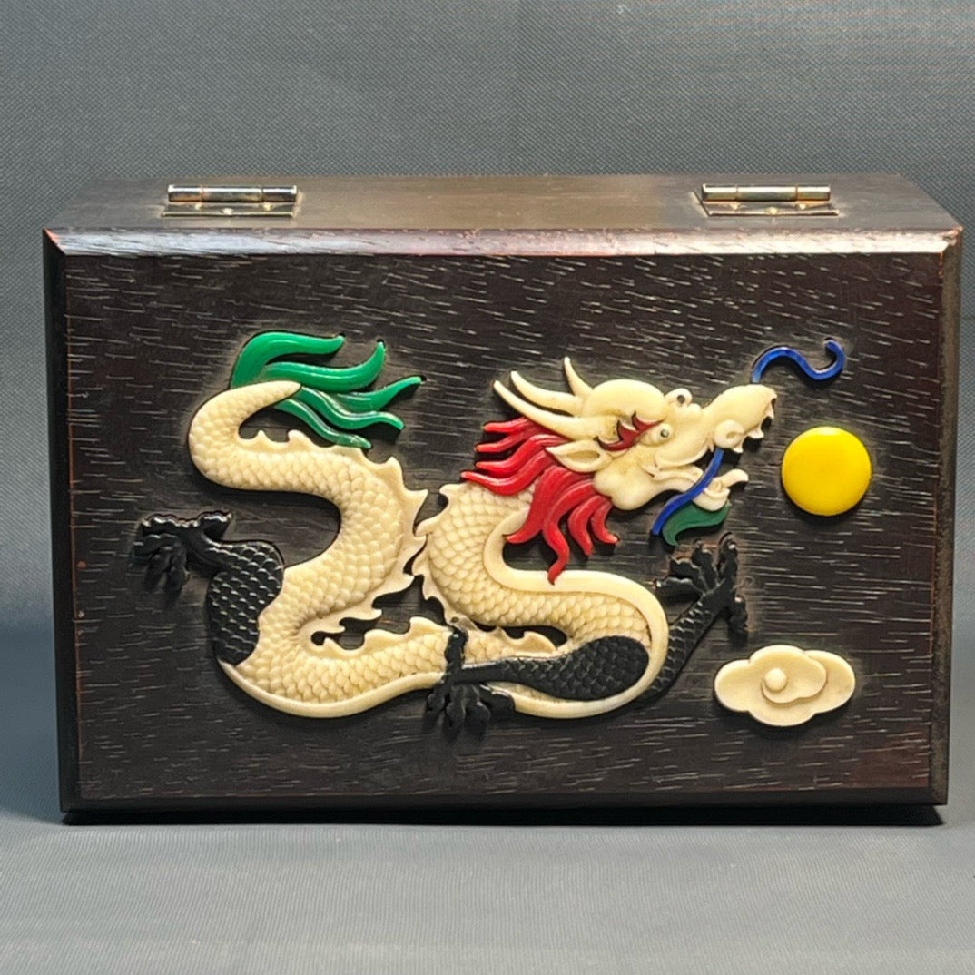 Sandalwood carved jewelry box