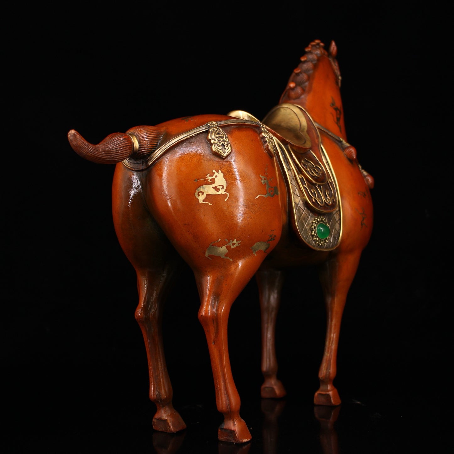Chinese antique pure copper horse