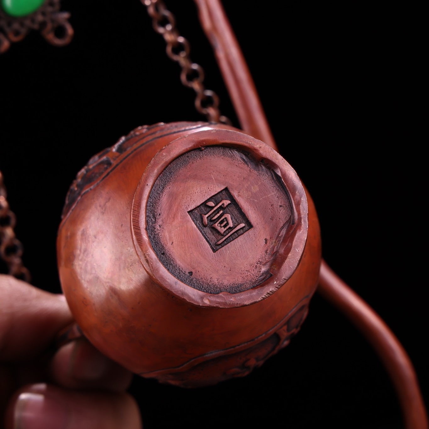 Chinese antique pure copper and purple copper vase