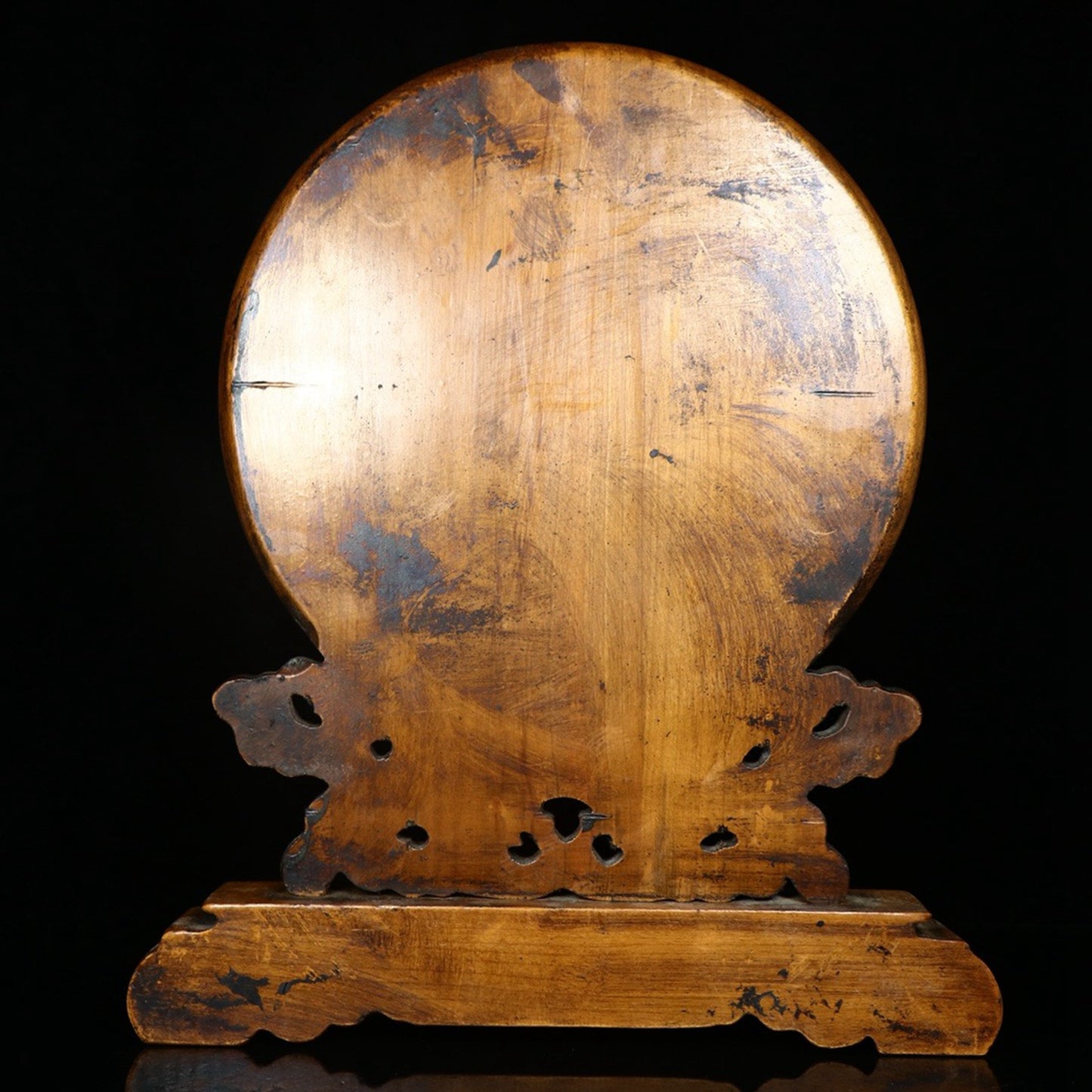 Chinese antique boxwood handmade carved Kowloon screen