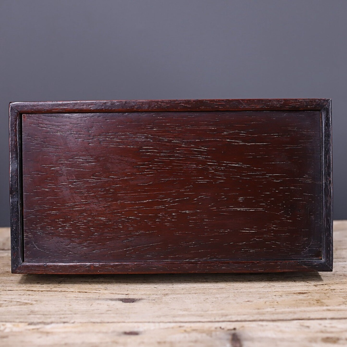 Chinese antique small leaf rosewood inlaid with shells, flowers, and birds jewelry box