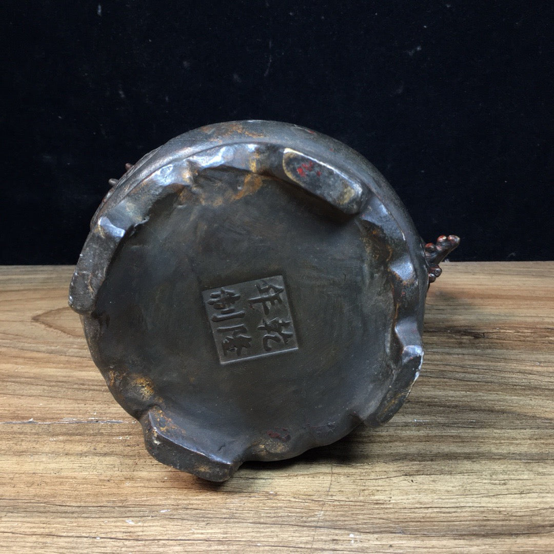 Chinese Antique Pure Copper Zhaocai Jinbaolong