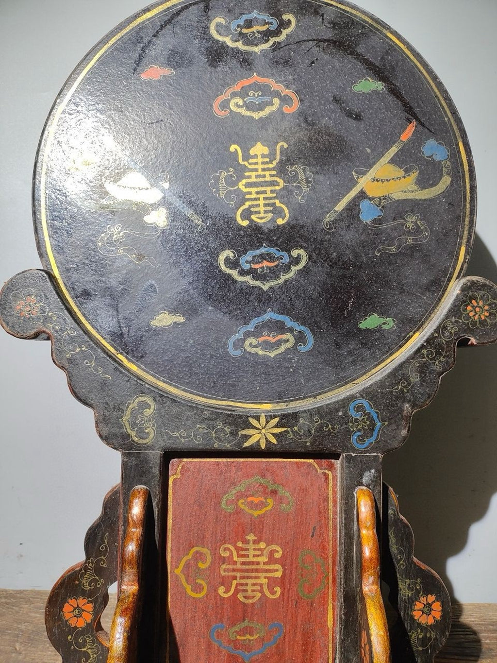 Old Nanmu Lacquerware Screen Decoration