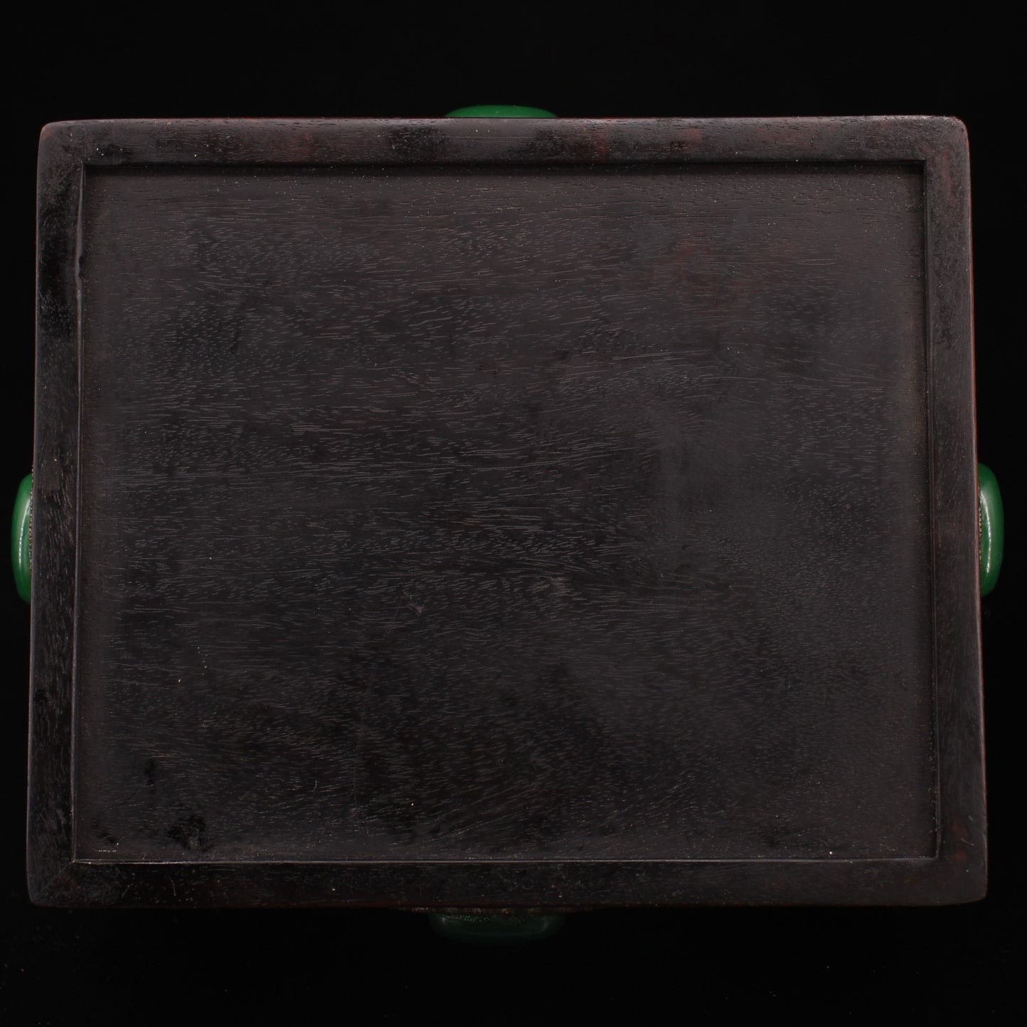 Chinese antique ebony inlaid old jade gemstone box