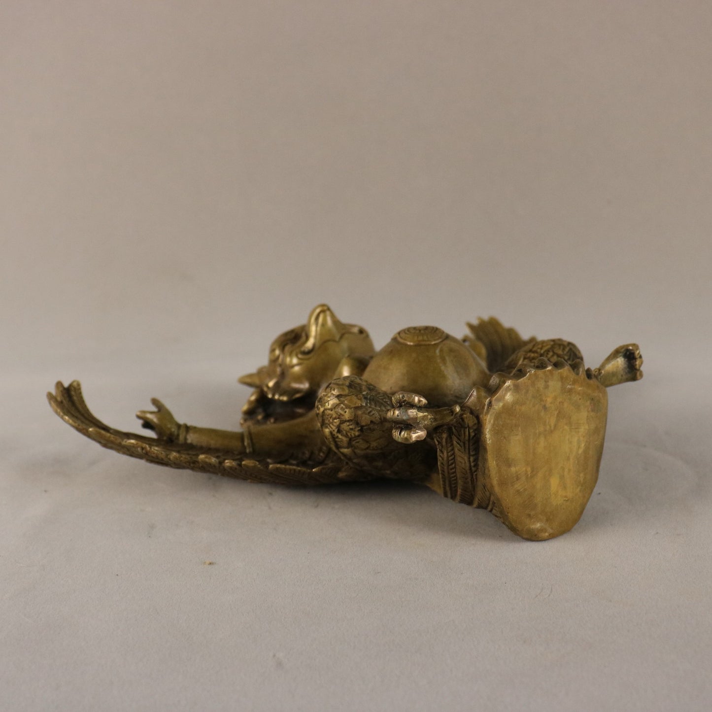 Chinese Antique Pure Copper Dapeng Spreading Wings Bird