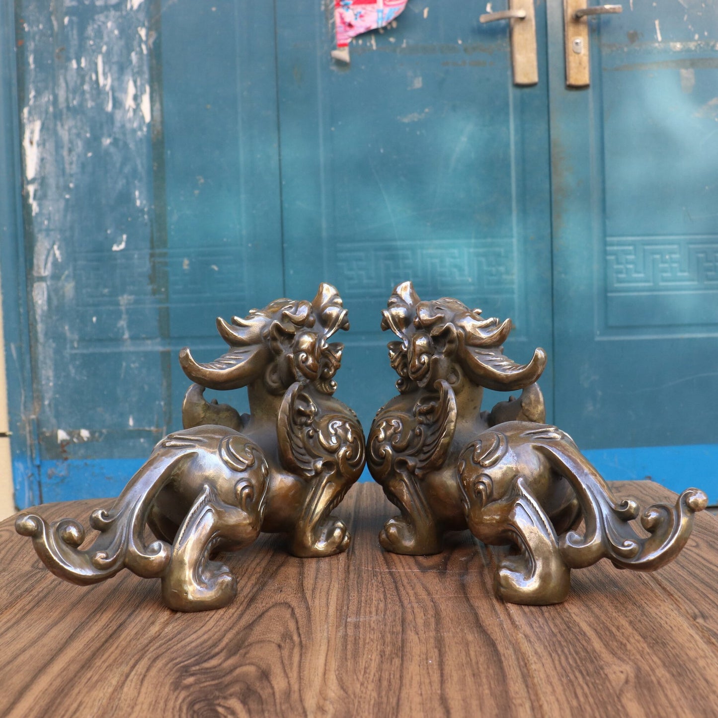 Chinese antique pure copper Caifu Pixiu