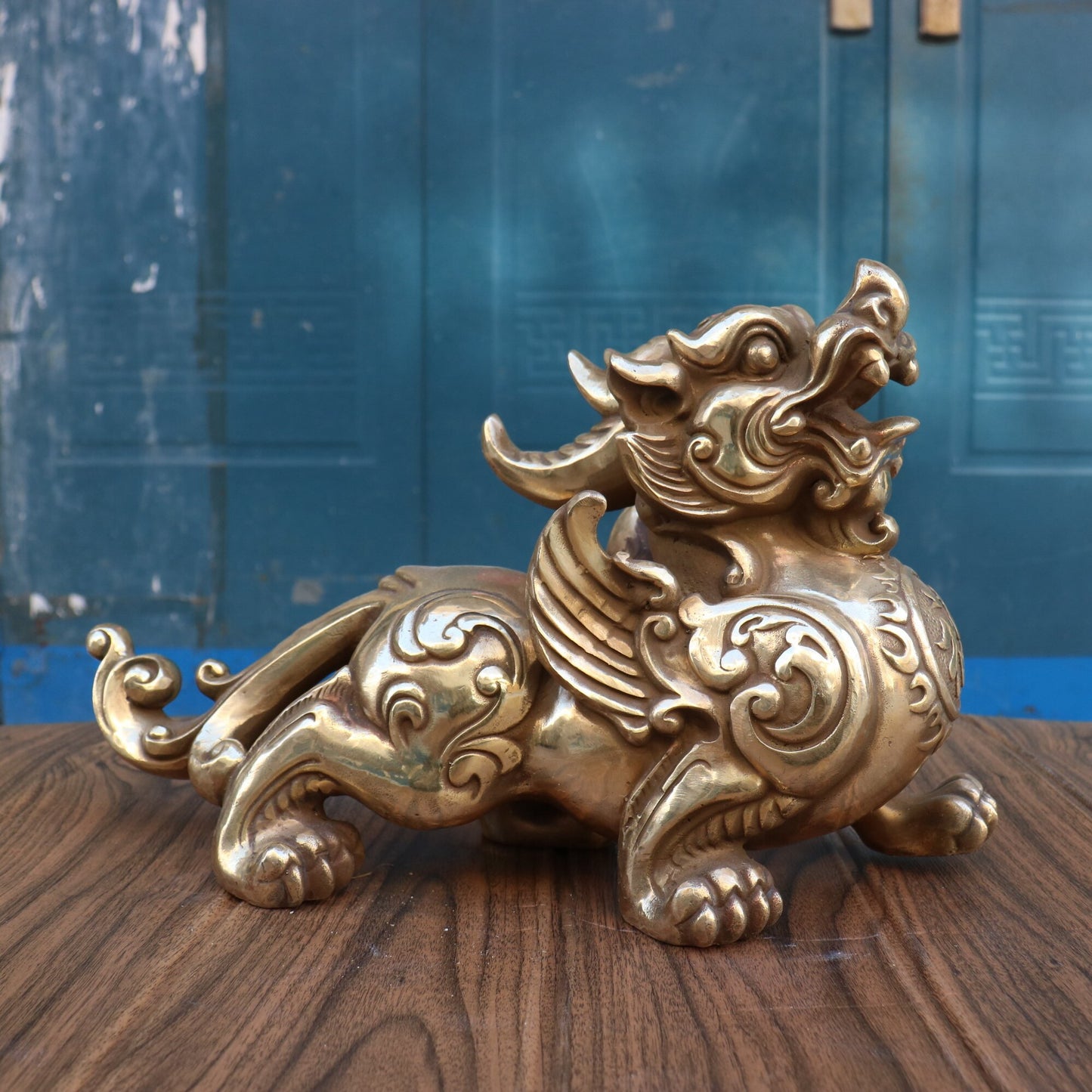 Chinese antique pure copper Caifu Pixiu