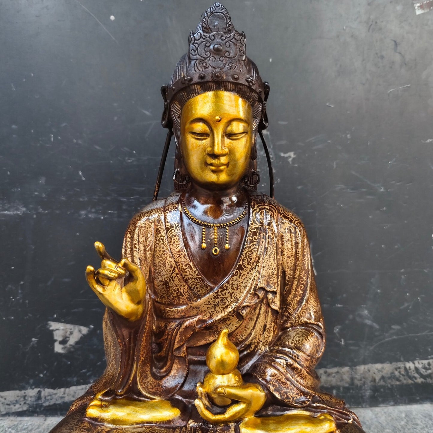 Chinese Antique Pure Copper Medicine Bodhisattva