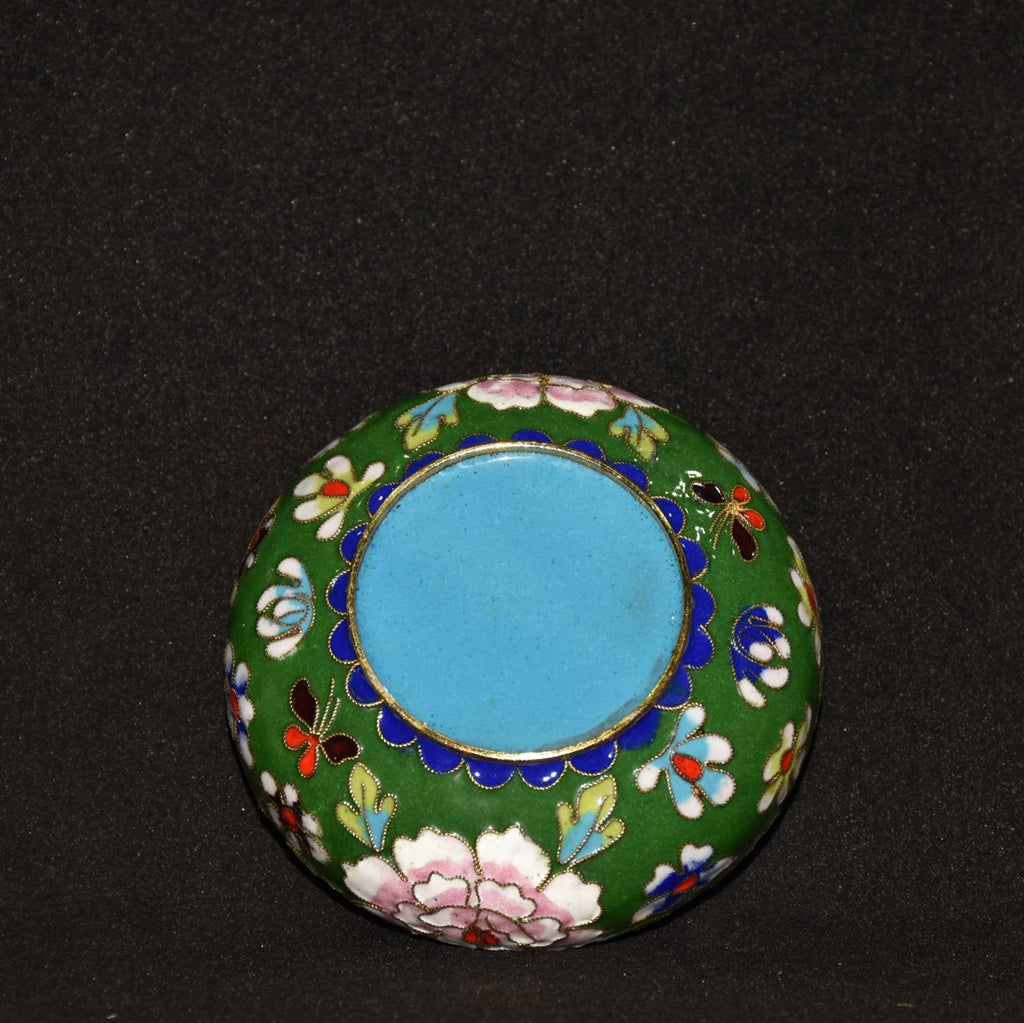 Pure purple copper embryo cloisonn é, peony flower washing jar