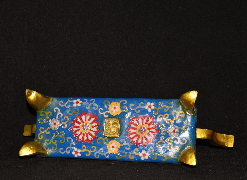 Pure copper cloisonne dragon beast incense burner ornament