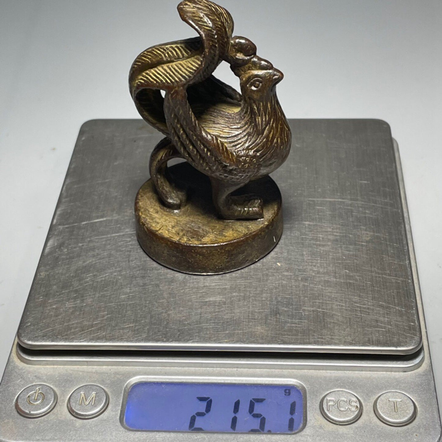 Chinese Antique Pure Copper Vermilion Bird Seal