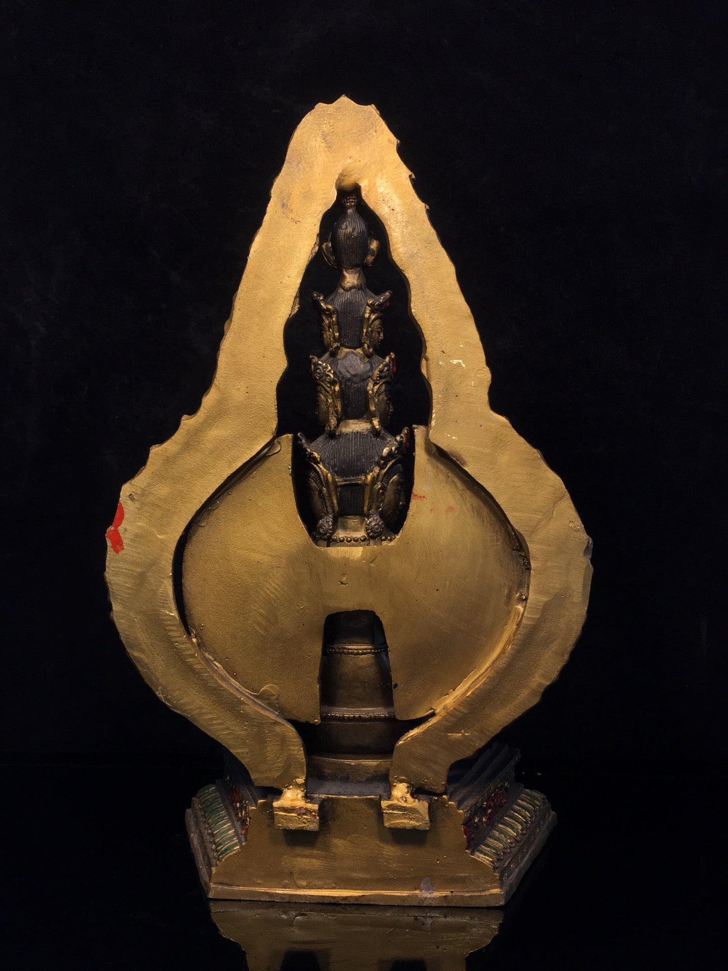 Chinese antique pure copper statue of Thousand Handed Guanyin Bodhisattva