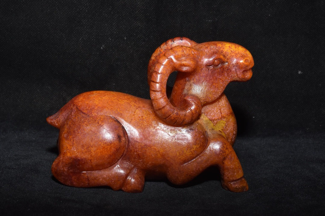 Chinese Antique Old Jade Sheep