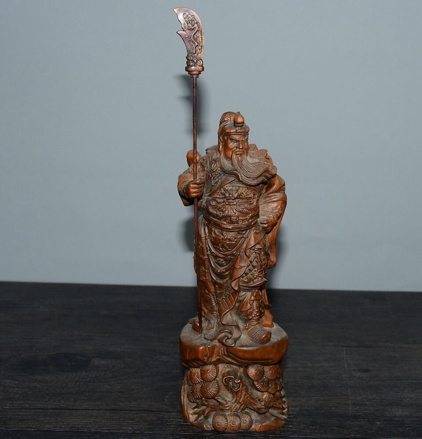 Chinese antique boxwood Guan Gong ornaments