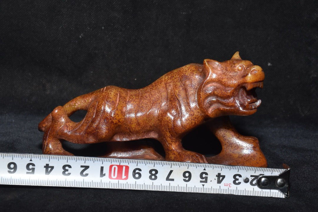 Chinese Antique Old Jade Tiger