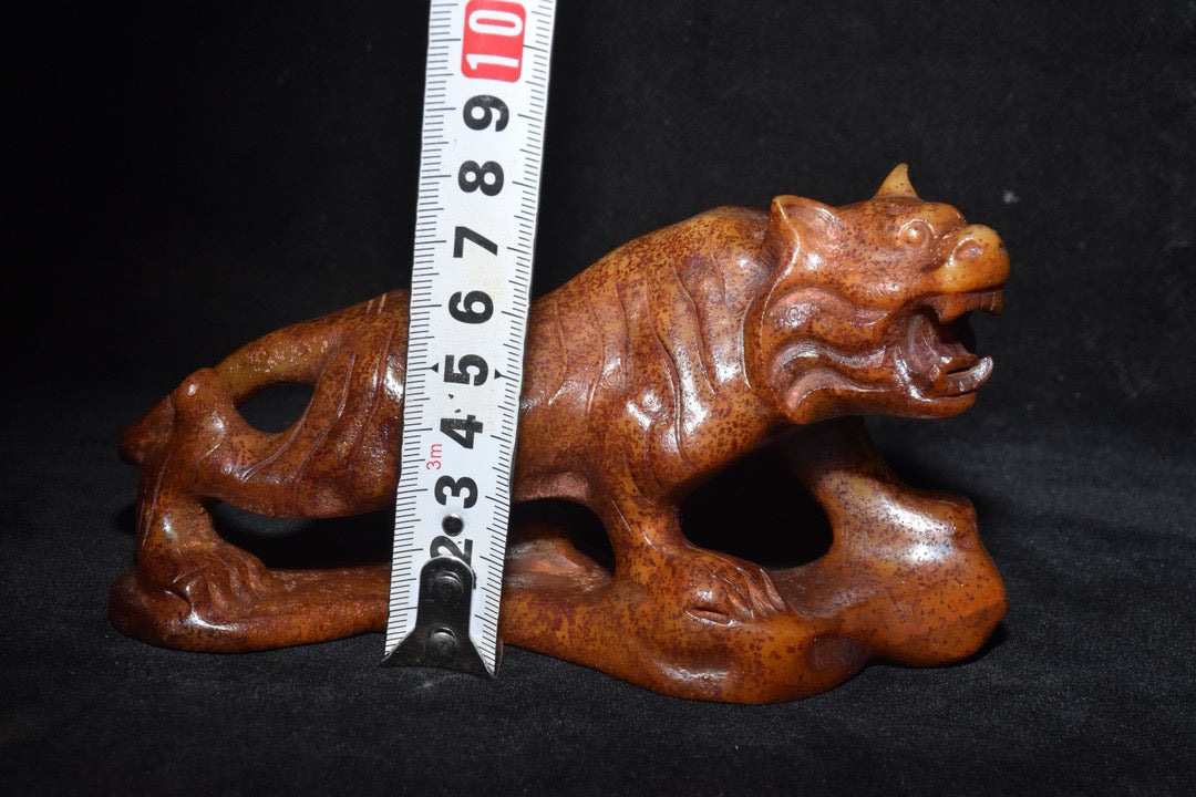 Chinese Antique Old Jade Tiger
