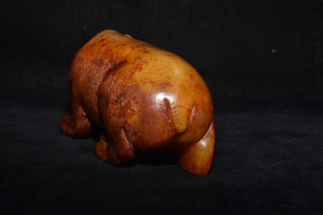 Chinese Antique Old Jade Bear