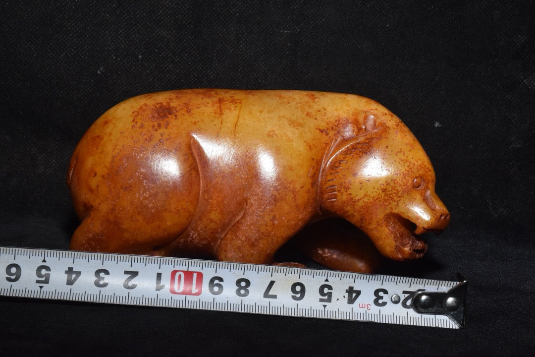 Chinese Antique Old Jade Bear