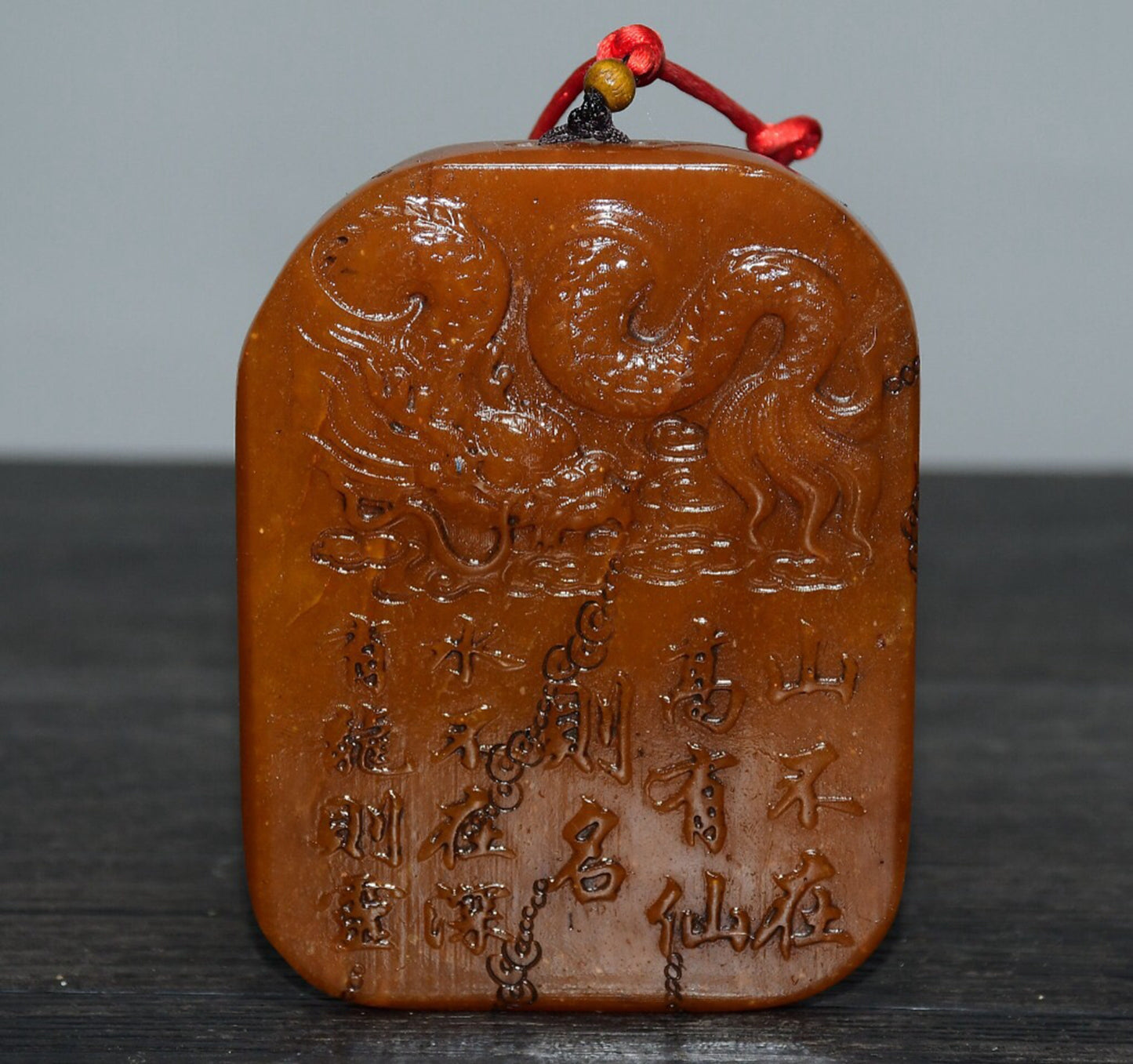 Chinese antique Tian Huang Shou Shan Shilong brand ornaments