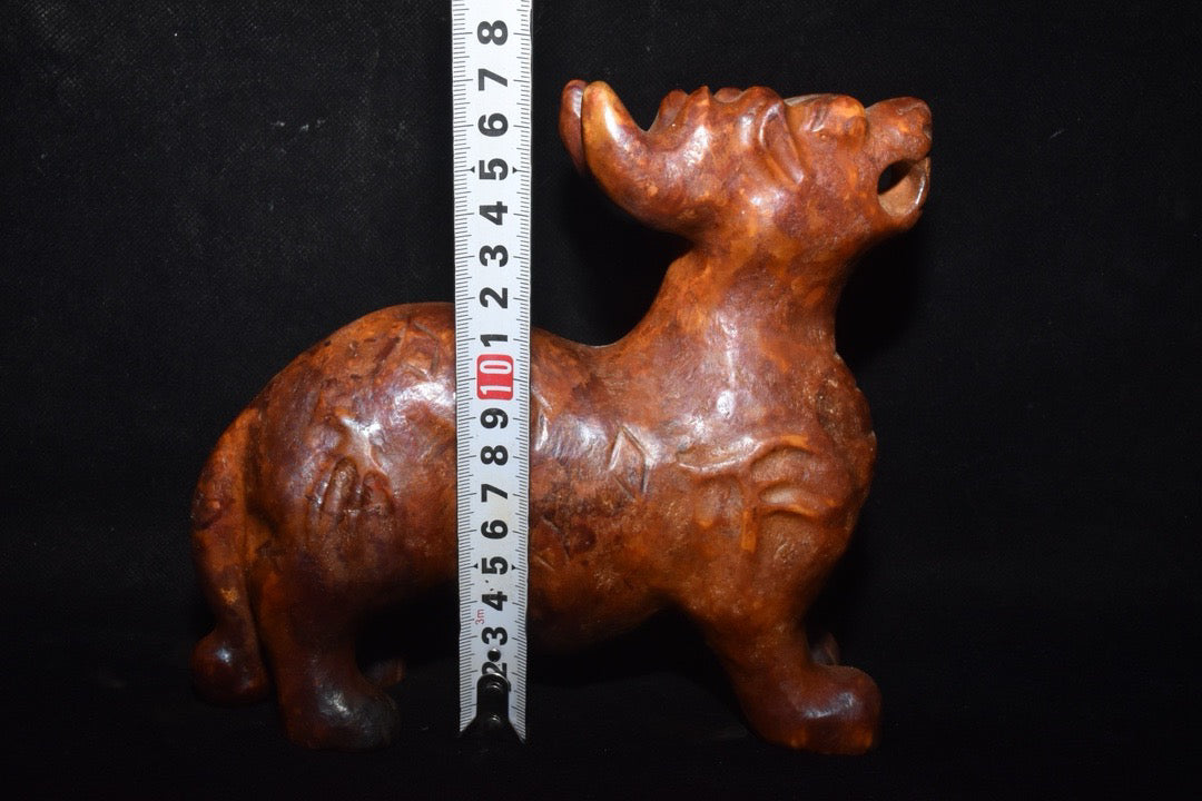 Chinese Antique Old Jade Qilin