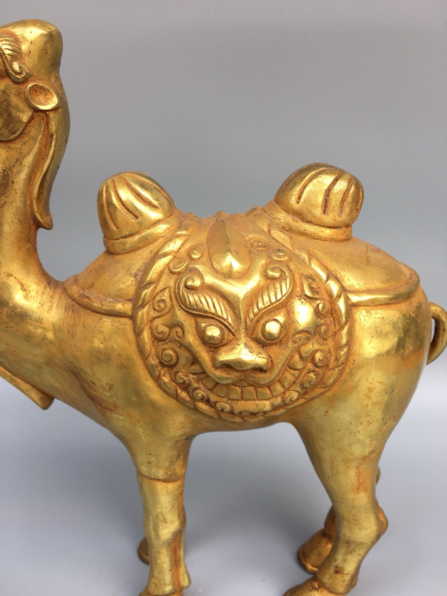 Chinese antique bronze gilded camel