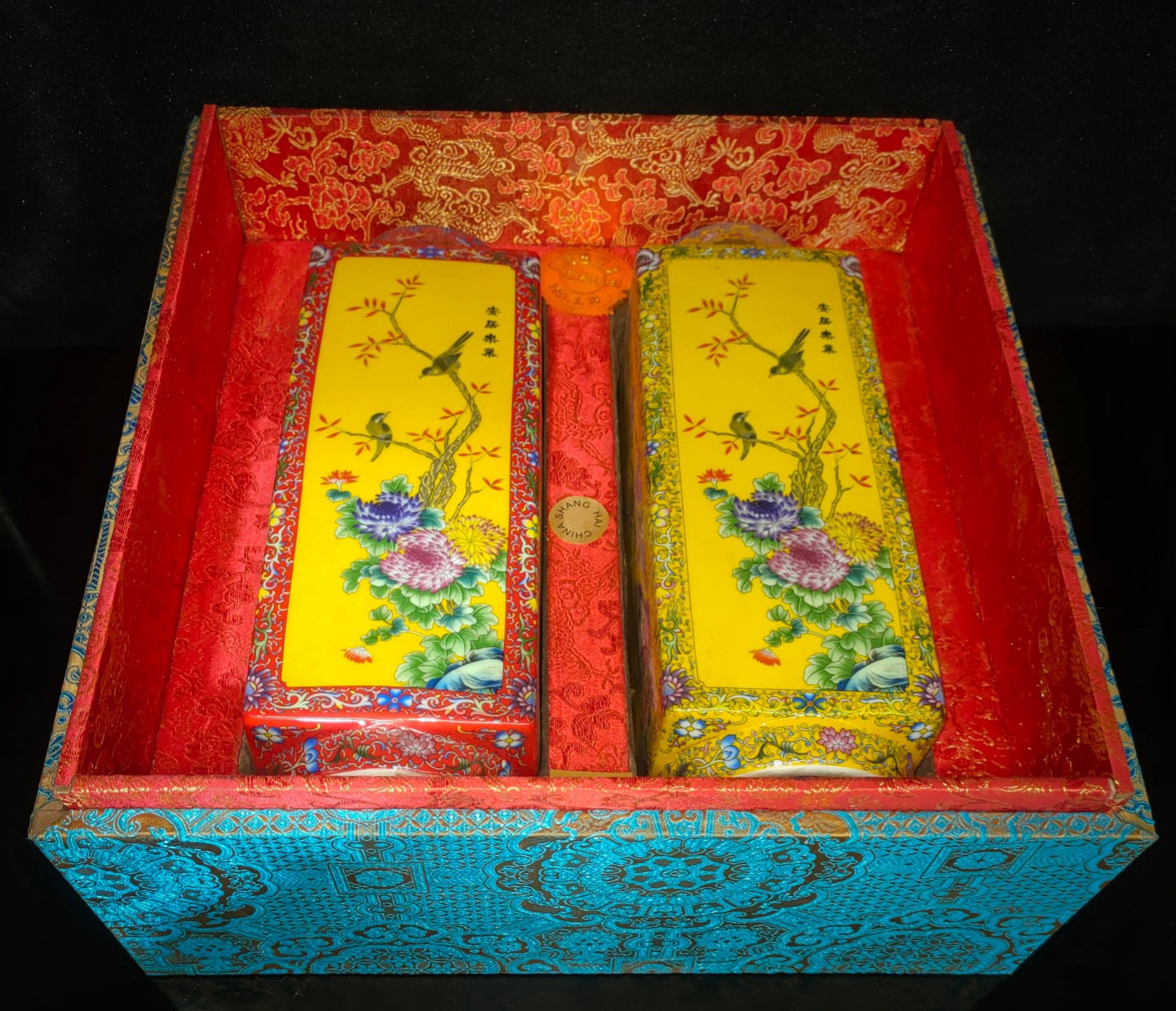 A pair of porcelain vases