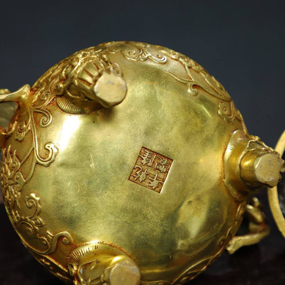 Pure copper covered incense burner