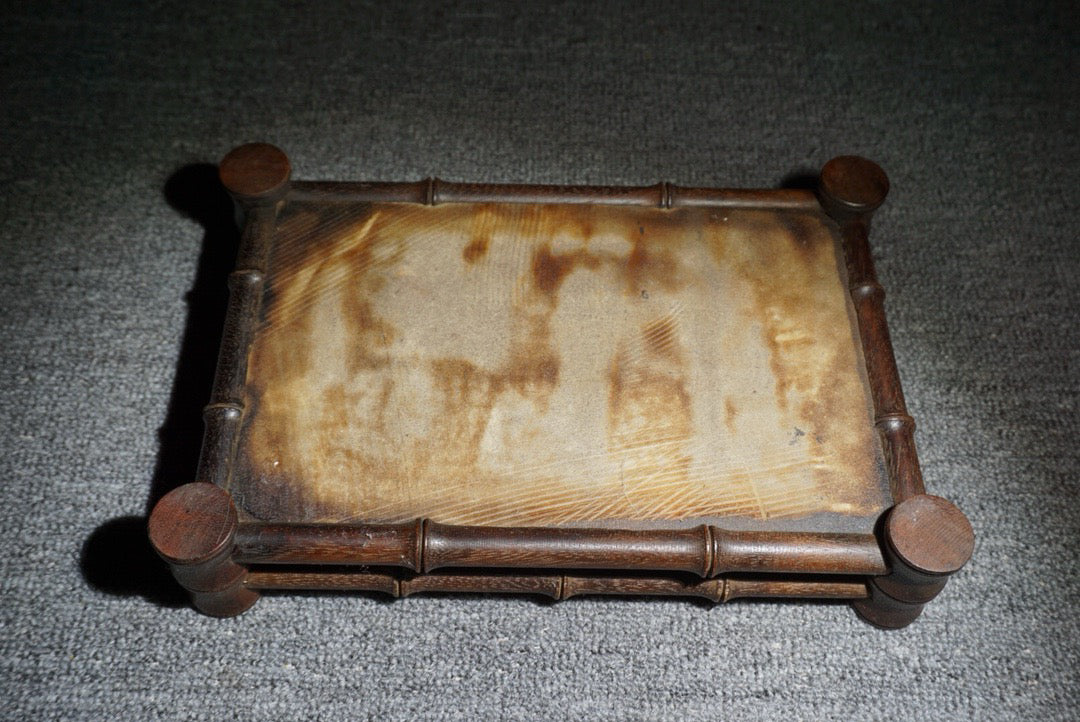 Chinese antique rosewood inlaid porcelain plate achieves instant success in tea dishes