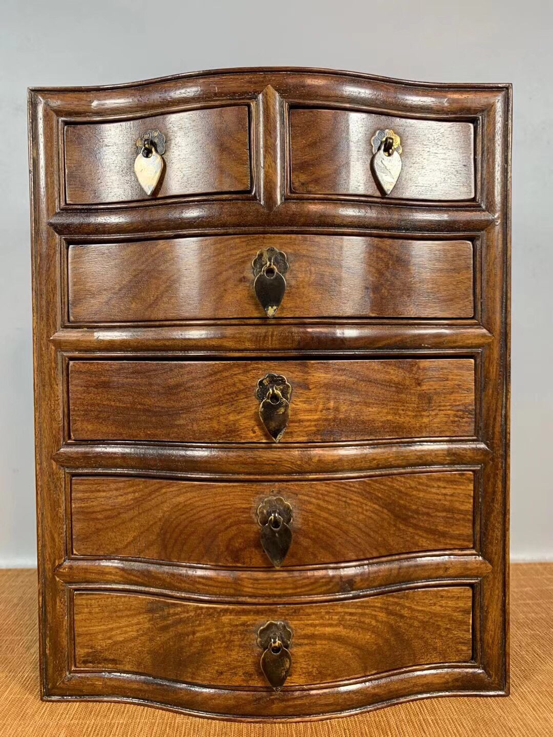 Chinese antique rosewood six bucket cabinet