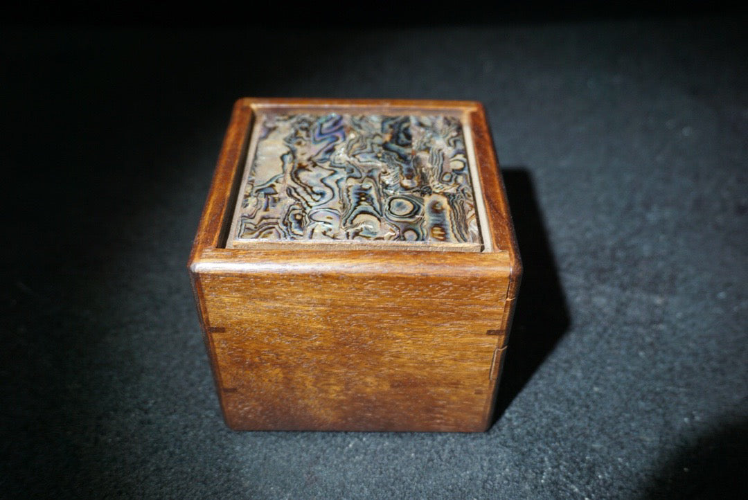 Chinese antique rosewood mechanism jewelry box