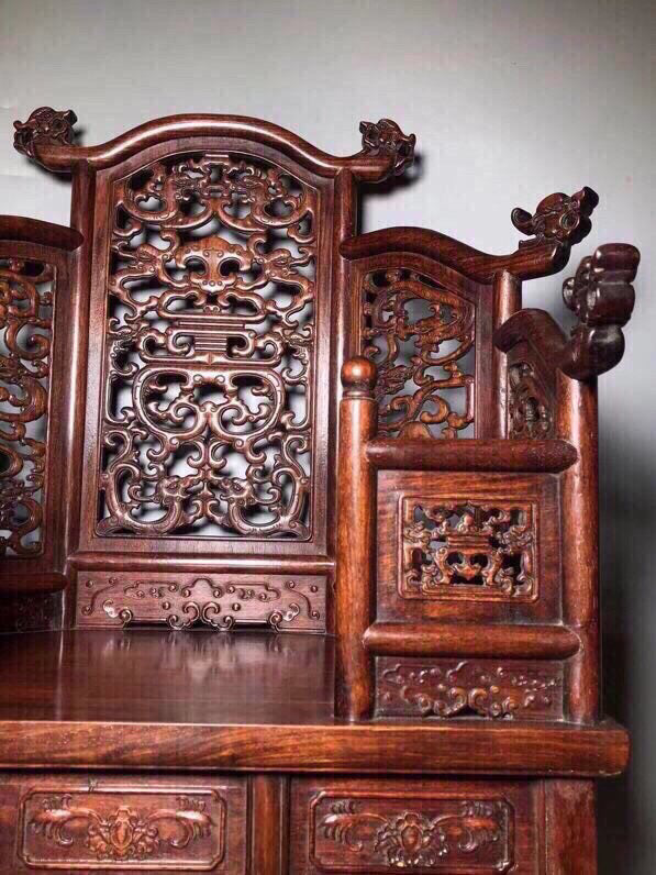 Chinese antique rosewood Buddhist niche