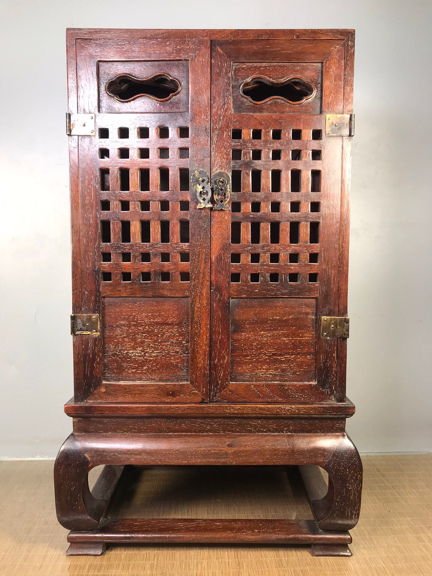 Chinese antique rosewood hollow Buddha seat