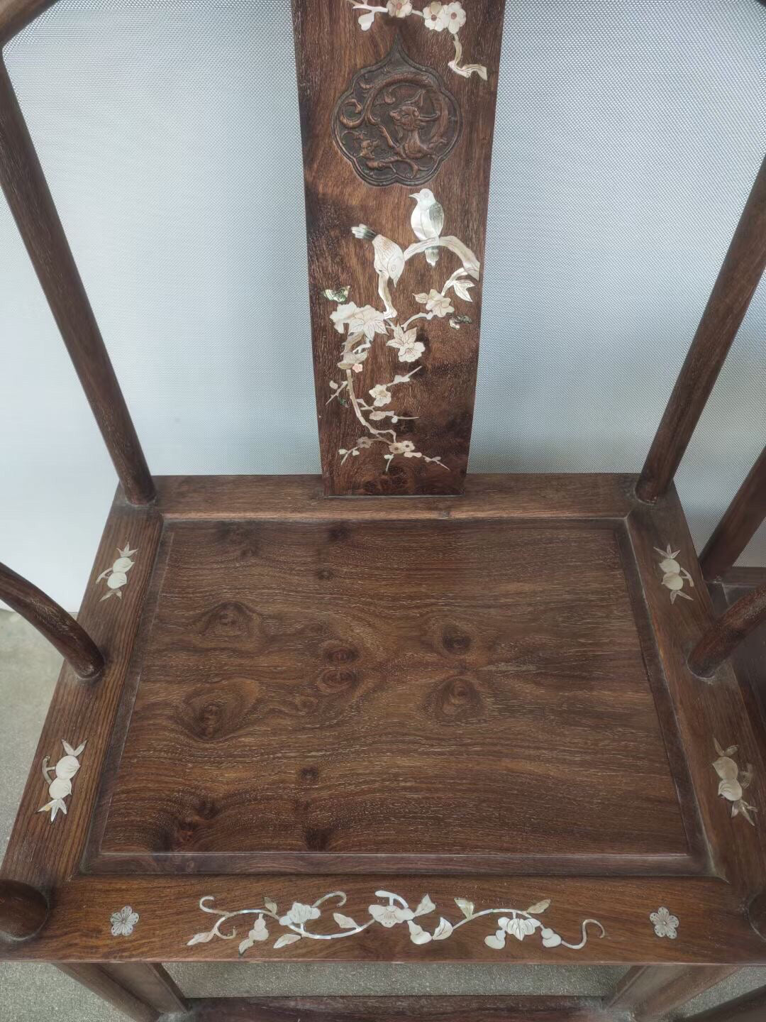 A set of antique Chinese rosewood armchair