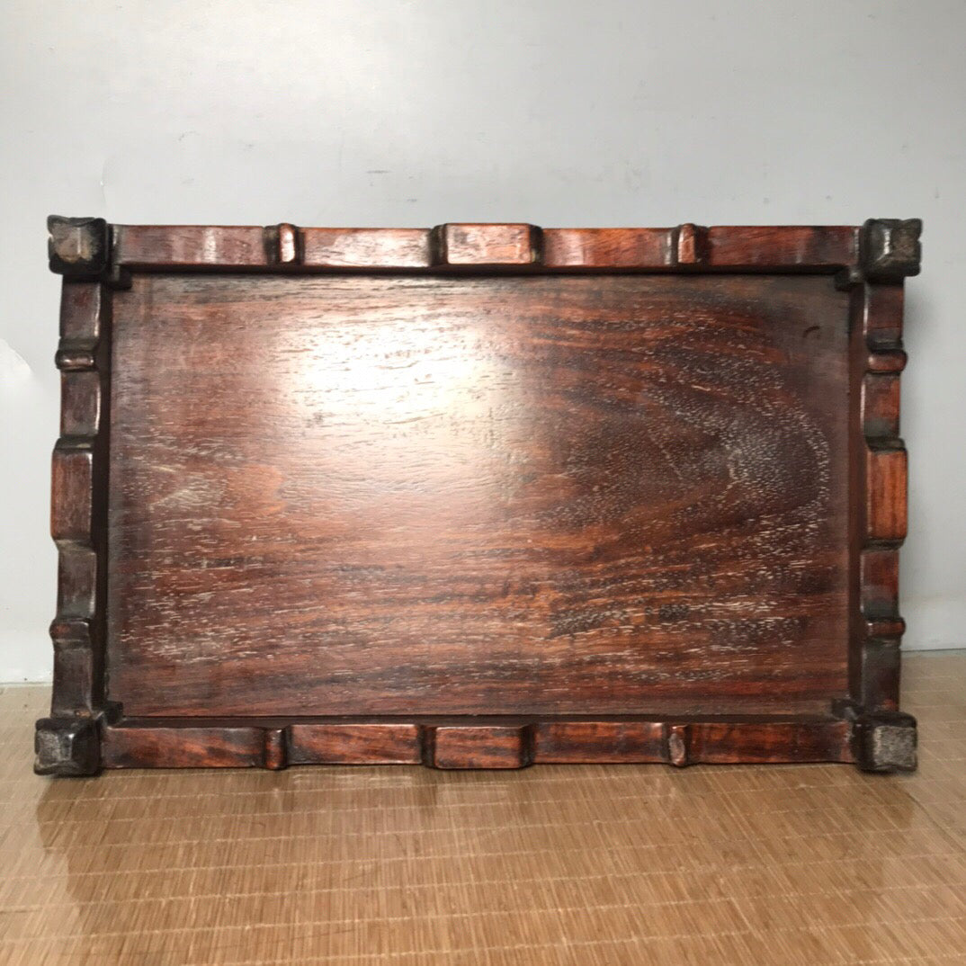 Chinese antique rosewood tea tray