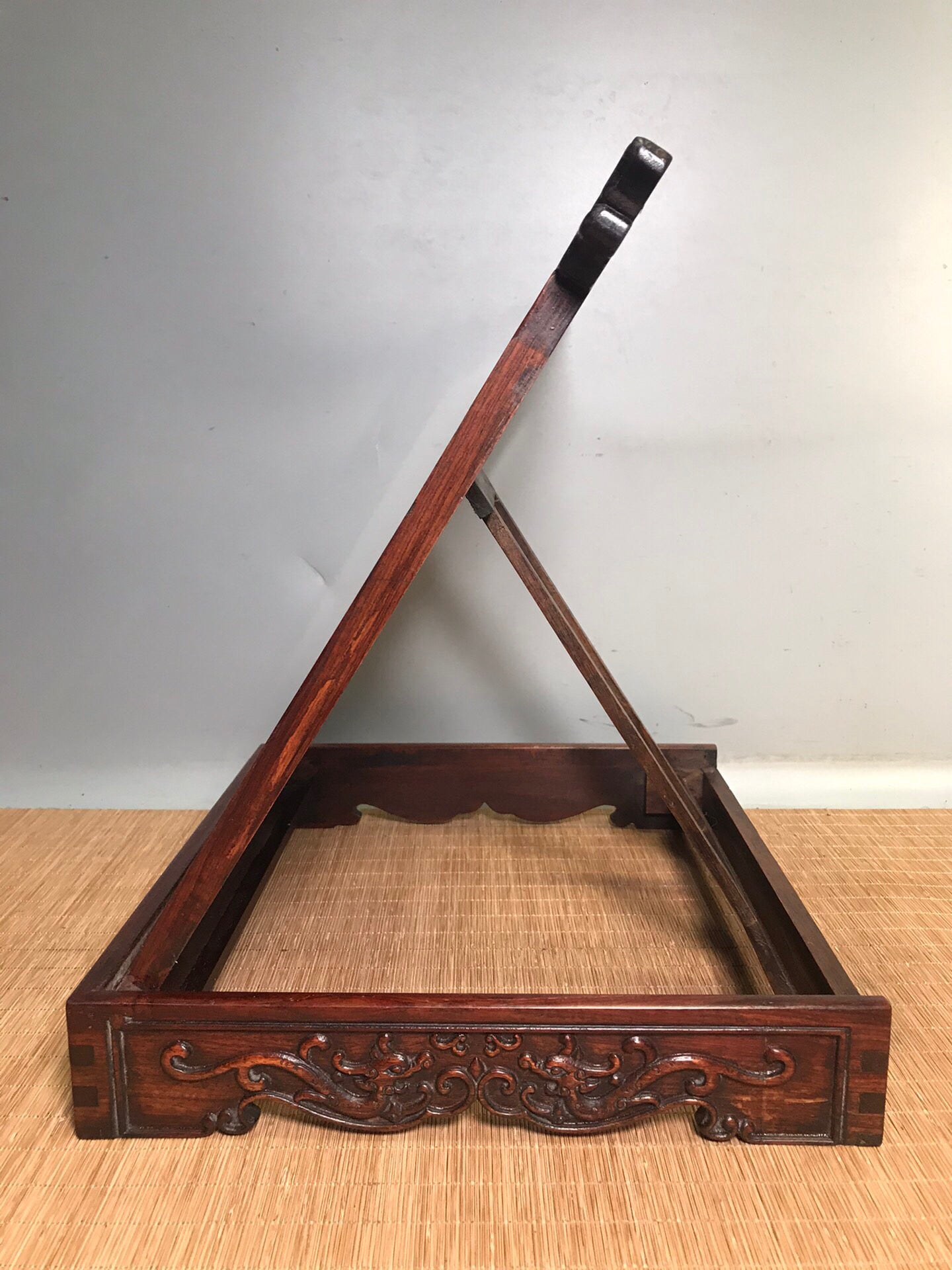 Chinese antique rosewood folding bookshelf
