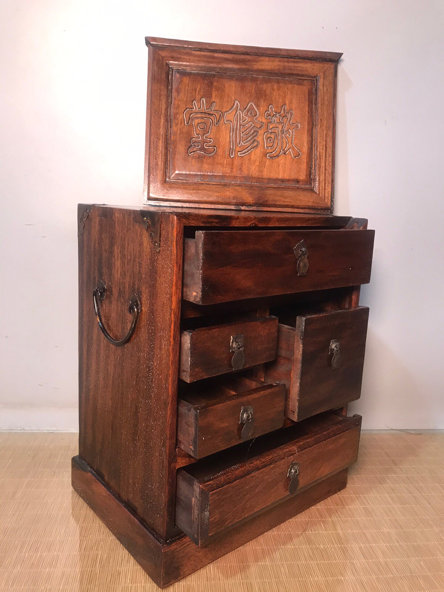 Chinese antique rosewood medicine box
