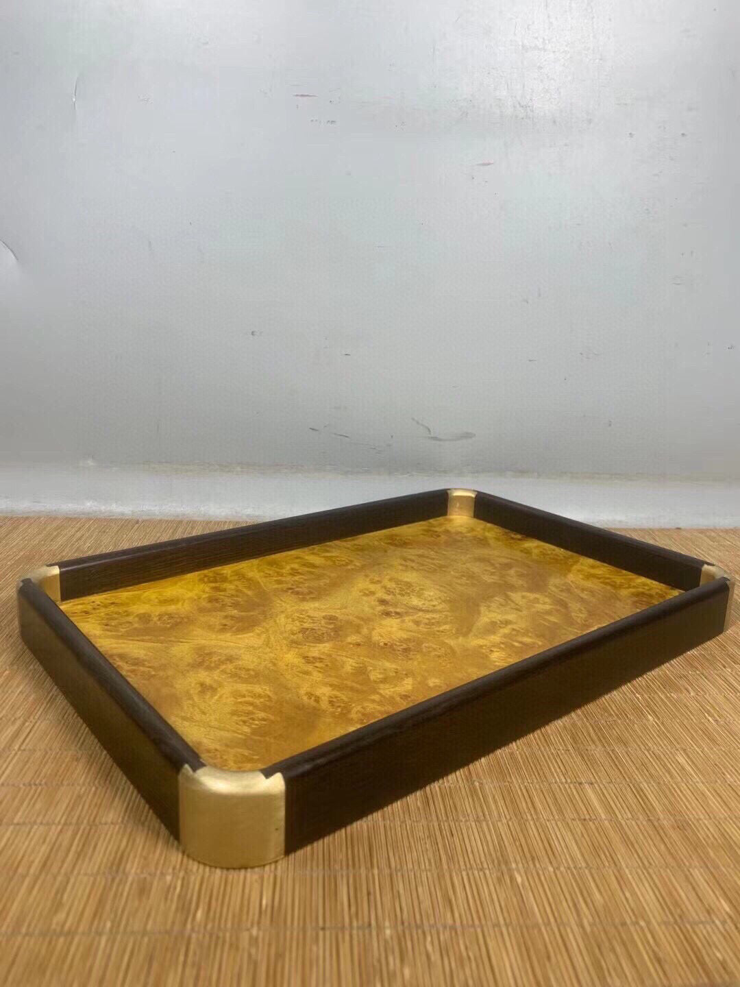 Chinese antique rosewood inlaid with rosewood edge tea tray