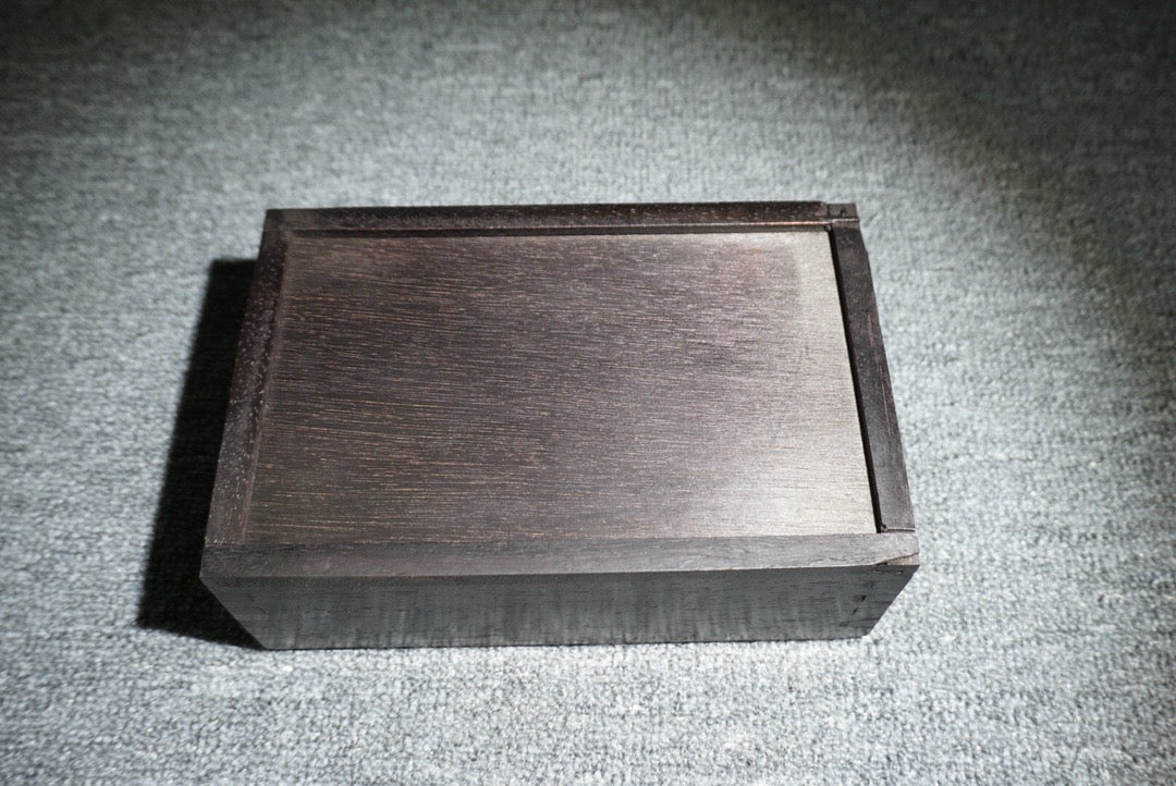 Chinese antique ebony sliding box