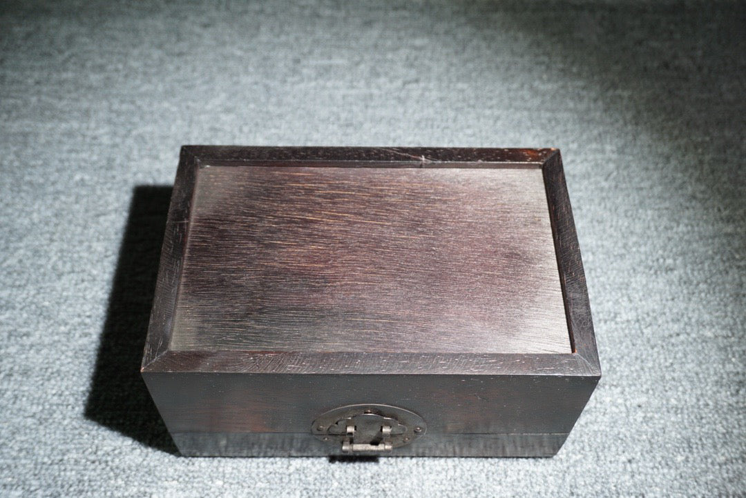 Chinese antique ebony jewelry box